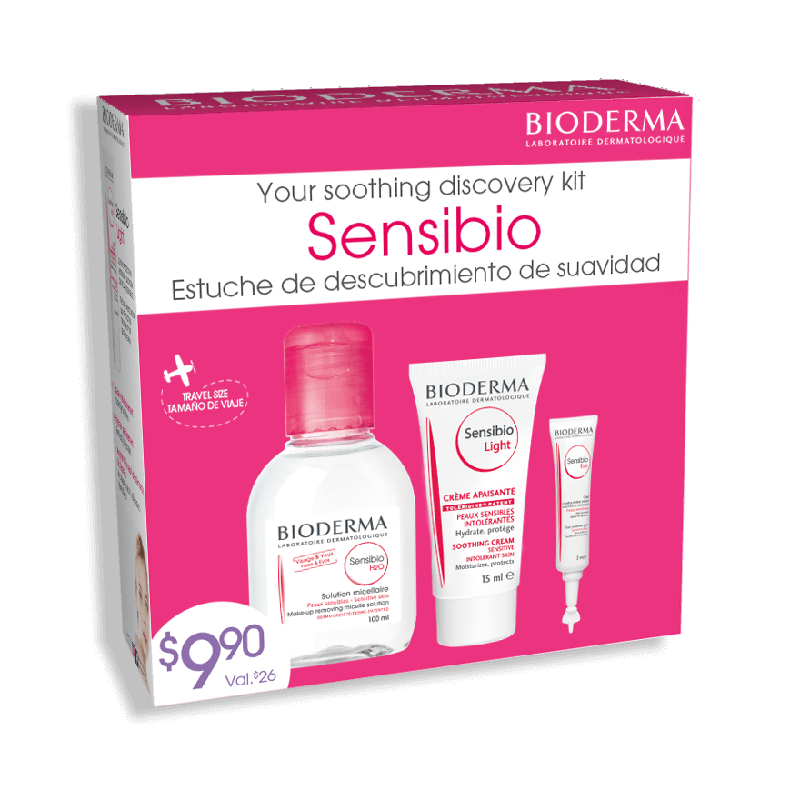 Sensibio Discovery Kit (H2O 100ml + Light Mini 15ml + Eye Sample 2ml) - Ma French Beauty